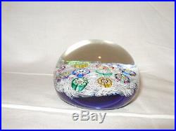 Perthshire 1973 Glass Paperweight with spaced Millefiori