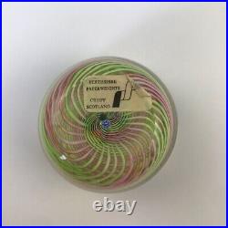 Perthshire 1977A Miniature Nosegay Lampwork Latticinio Swirl Vintage Paperweight