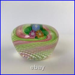 Perthshire 1977A Miniature Nosegay Lampwork Latticinio Swirl Vintage Paperweight