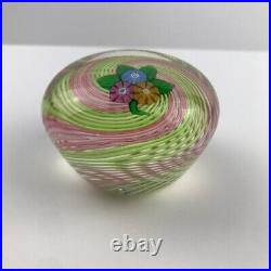 Perthshire 1977A Miniature Nosegay Lampwork Latticinio Swirl Vintage Paperweight