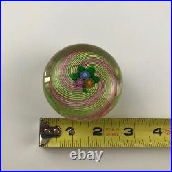 Perthshire 1977A Miniature Nosegay Lampwork Latticinio Swirl Vintage Paperweight