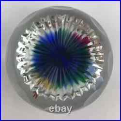 Perthshire 1993G Three-Dimensional Bouquet Lampwork Flower Faceted Paperweight