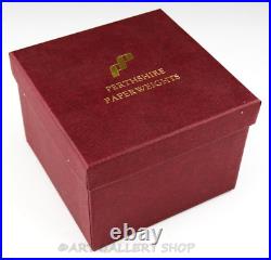 Perthshire 2001 Paperweight FLOWER CROWN SPIRAL TWIST & LATTICINO Box LMT ED