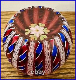 Perthshire Crown Flower Art Glass Paperweight 1996
