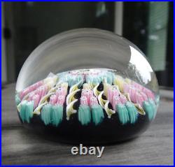 Perthshire Glass Scotland PP108 Butterfly Millefiori Radial Twist Paperweight