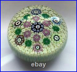 Perthshire Paperweight 1977F Carpet Ground with Rooster Cane
