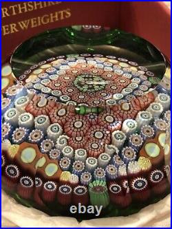 Perthshire Paperweight 1993 Ltd. Edition Faceted Complex Millefiori with Box