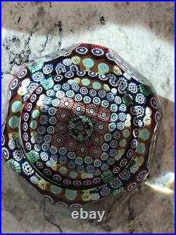 Perthshire Paperweight 1993 Ltd. Edition Faceted Complex Millefiori with Box