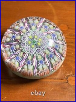 Perthshire art glass paperweights? Pastel, blue patterned twist, millefiori