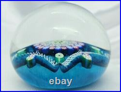 Perthshire's John Deacons Magnum Blue Clichy Type Paperweight FREE SHIPPING
