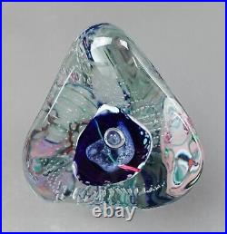 Peter Patterson Signed Abstract Freeform Art Glass Paperweight Sculpture