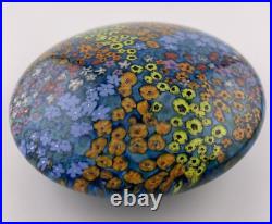 Peter Raos Flat Circular Monet's Garden 2002 Glass Paperweight