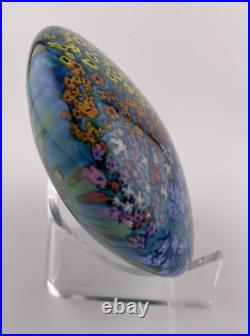 Peter Raos Flat Circular Monet's Garden 2002 Glass Paperweight