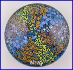 Peter Raos Flat Circular Monet's Garden 2002 Glass Paperweight