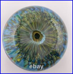 Peter Raos Flat Circular Monet's Garden 2002 Glass Paperweight