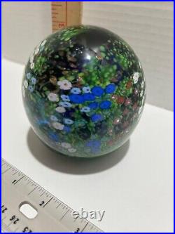 Peter Raos signed 1992 Spring Monet Series Glass Paperweight