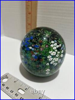 Peter Raos signed 1992 Spring Monet Series Glass Paperweight