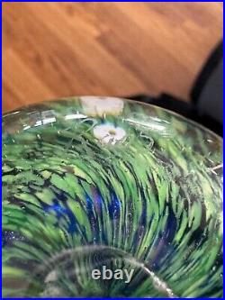 Peter Raos signed 1992 Spring Monet Series Glass Paperweight