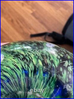 Peter Raos signed 1992 Spring Monet Series Glass Paperweight