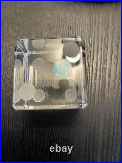 RARETiffany & Co. Crystal Dice Paperweight Object