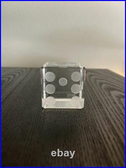 RARETiffany & Co. Crystal Dice Paperweight Object