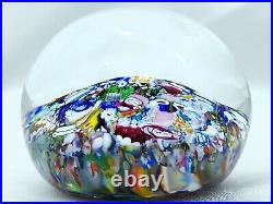 RARE 1970 Perthshire PP19 Colorful Scramble Paperweight Large P Cane Excellent