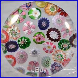 RARE CLICHY CONCENTRIC MILLEFIORI PAPERWEIGHT with 37 Canes & 5 DIFFERENT ROSES Yw