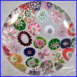RARE CLICHY CONCENTRIC MILLEFIORI PAPERWEIGHT with 37 Canes & 5 DIFFERENT ROSES Yw