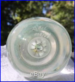 RARE Richard Ritter Signed Art Glass Paperweight Vintage Large Dated