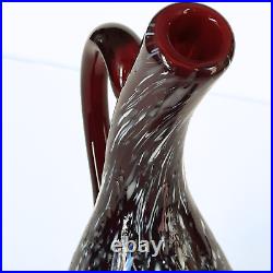 RARE Vintage Bryden Pairpoint Ruby Enamelware Ewer Pitcher 9.5 Mosaic Art Glass
