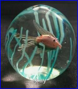 RARE Vintage FRATELLI TOSO MURANO Art Glass Paperweight Fish Great Quality