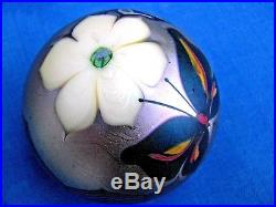 REDUCED! Vtg. ORIENT AND FLUME BUTTERFLY/FLOWER PAPERWEIGHT 3, 1976, w. Tag