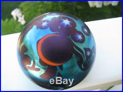 REDUCED! Vtg. SMYERS STUDIOS PAPERWEIGHT Blues, Crescent Moon, Stars, 3,1978