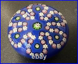 Rare 1990 PARABELLE Colorful Garland Looped MILLEFIORI Art Glass Paperweight PB