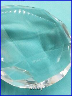 Rare VINTAGE PEAR CUT GLASS CRYSTAL PRISM SIGNED TIFFANY FACETED PAPERWEIGHT GEM