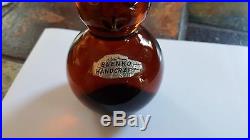 Rare Vintage Blenko Glass Amber Color Rabbit Paperweight Figure with foil label