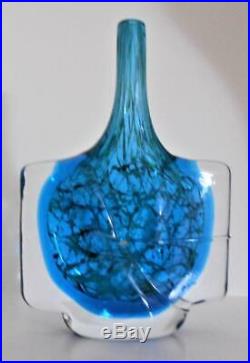 Rare Vintage Maltese Mdina Fish Head / Axe Head Vase Perfect Present