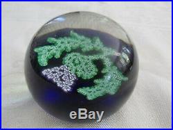 Rare Vintage Paul Ysart Glass Paperweight Scottish Thistle Embedded H
