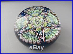 Rare Vintage Perthshire Millefiori Star Paperweight Signed 1977 P