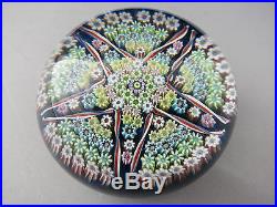 Rare Vintage Perthshire Millefiori Star Paperweight Signed 1977 P