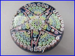 Rare Vintage Perthshire Millefiori Star Pattern Paperweight Signed 1977 P