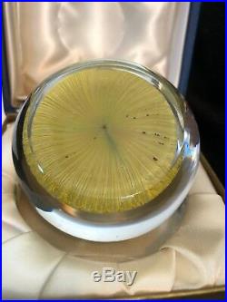 Rare Vtg Baccarat Paperweight 1971 Zodiac Millefiore Boxed Artist Signed Number