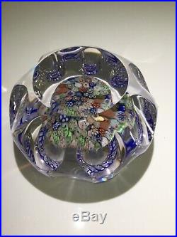 Rare Vtg. Wonderful BACCARAT Concentric MILLEFIORI CANE Art Glass PAPERWEIGHT