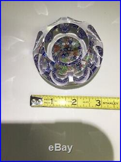 Rare Vtg. Wonderful BACCARAT Concentric MILLEFIORI CANE Art Glass PAPERWEIGHT