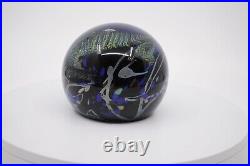 Rollin Karg Art Glass Round Sculpture Paperweight Signed