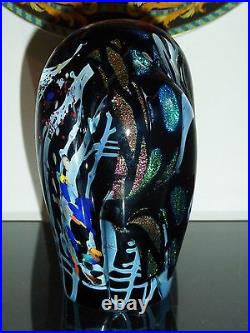 Rollin Karg Signed Dichroic Art Glass Sculpture Paperweight