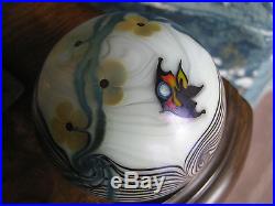 SALE! Vtg. ORIENT AND FLUME ANGEL FISH, PAPERWEIGHT Aqua Blue Wht, 2 7/8,1976