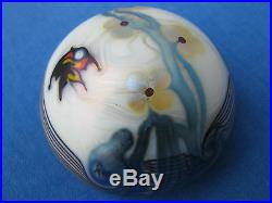 SALE! Vtg. ORIENT AND FLUME ANGEL FISH, PAPERWEIGHT Aqua Blue Wht, 2 7/8,1976
