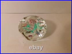 SCARCE & Vintage Peter McDougall DAFFODIL FLOWER & Buds Art Glass Paperweight
