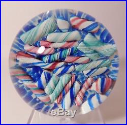 SCARCE and LOVELY Ed Rithner Vintage RAINBOW COLORED CANDY CANES Paperweight
